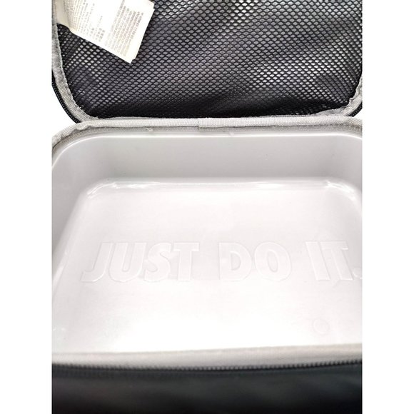 Nike Hard Plastic Liner Insulated Lunchbox w/ Handle Zippers 10 Inch Holds Food - Picture 10 of 13